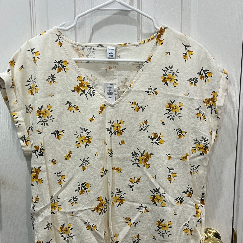 Old Navy Yellow Floral V-Neck dress